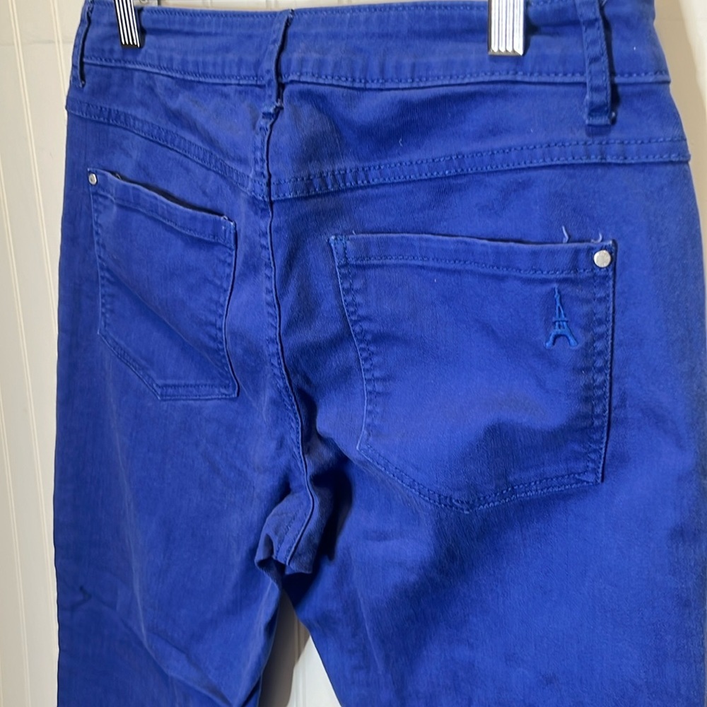 Elle Crop Blue Pants Size 8 - Picture 11 of 11